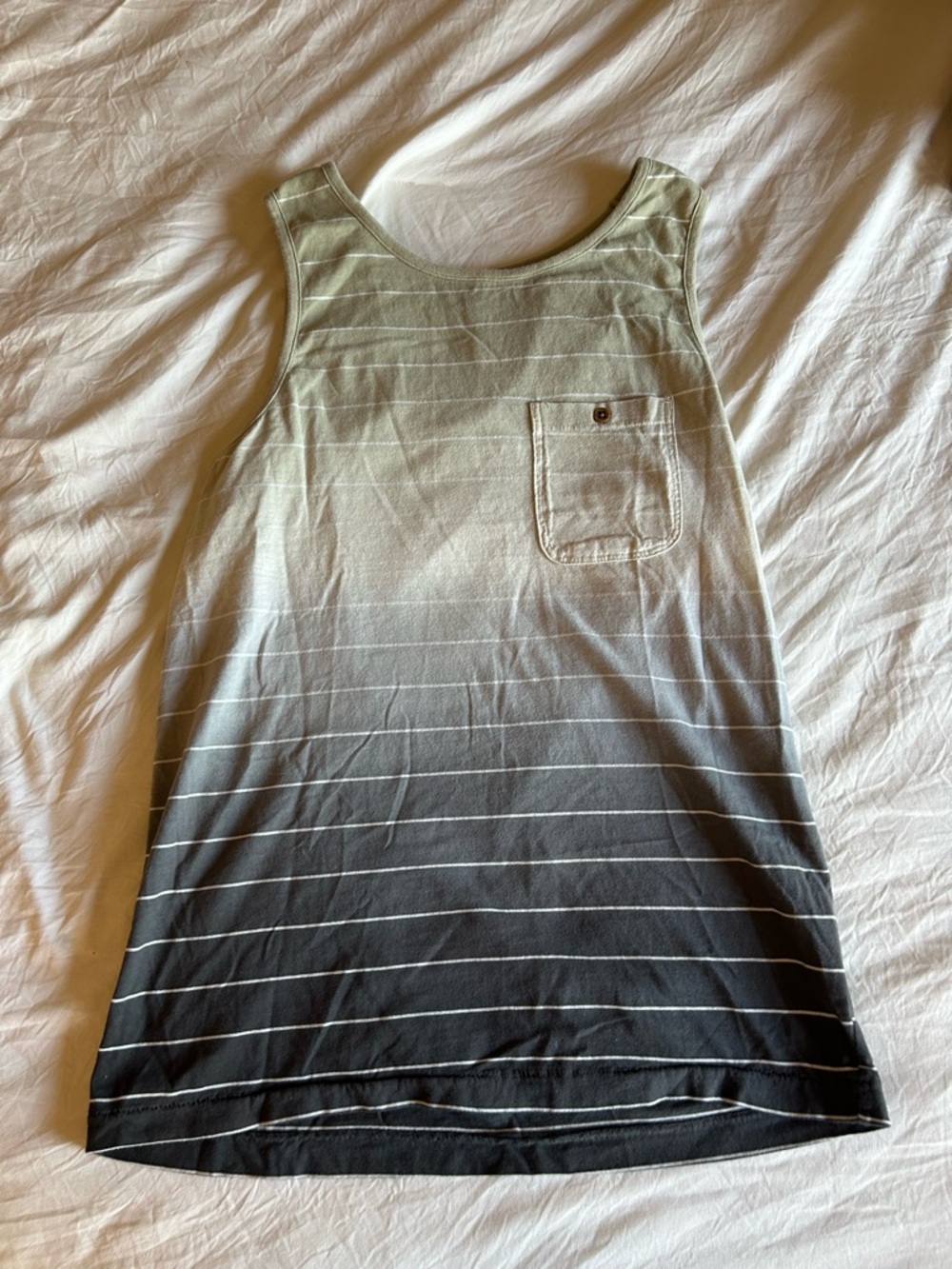 Men’s Vans Ombre Stripe Tank Top - Sage to Charcoal
